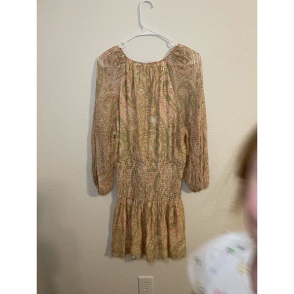NWT Mink Pink Womens Catalina Mini Dress V Neck Flutter Slvs W Cinched Waist XL - Picture 5 of 6